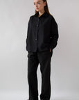 STRAIGHT LEG LINEN PANTS